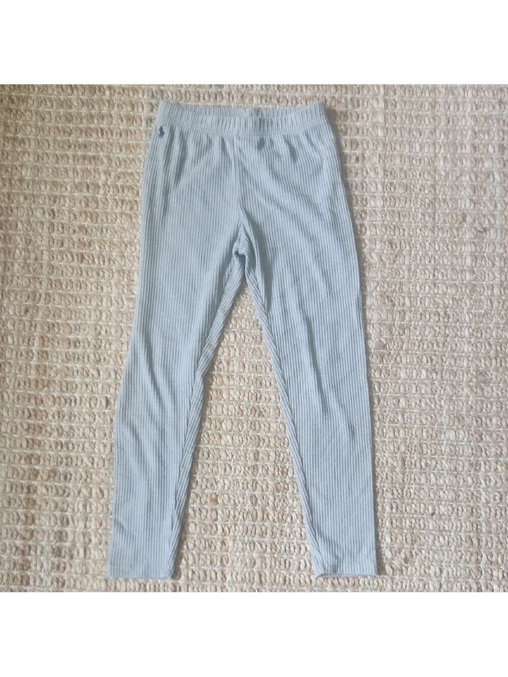 Polo Grey Ribbed Soft Comfy Sz Large Leggings Classic Casual